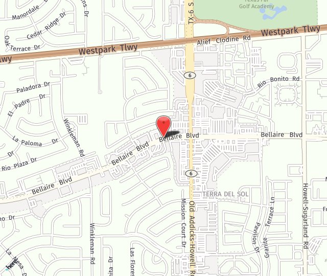 Location Map: 14626-A Bellaire Blvd Houston, TX 77083